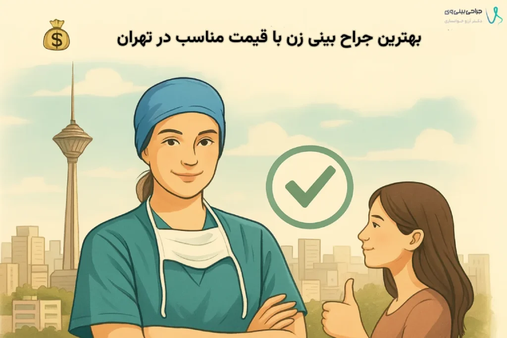 بهترین جراح بینی زن با قیمت مناسب در تهران
