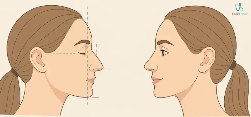 تحلیل تخصصی فرم بینی – نمای قبل و بعد رینوپلاستی